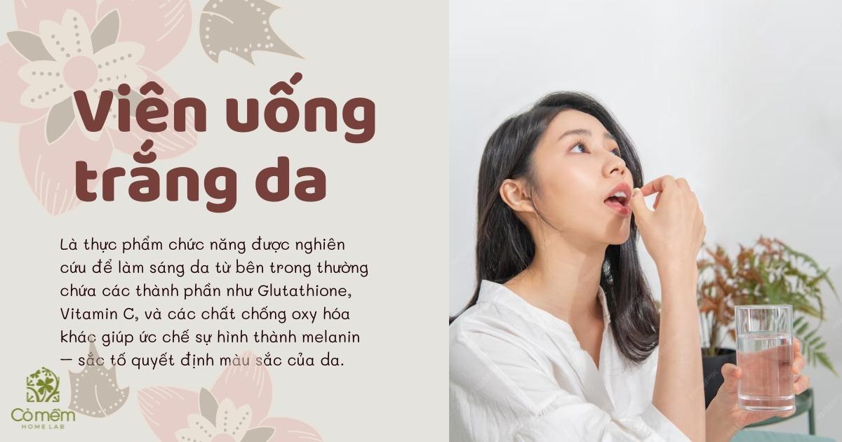 nên uống viên trắng da hay collagen